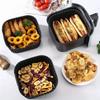 Square Reusable Silicone Air Fryer Liners Non Stick Baking Mat For 4-7Qt Air Fryer Oven Microwave Baking Accessories