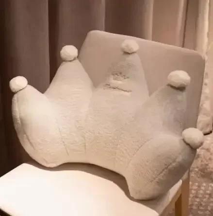Crown Shape Pillow Office Lunch Rest Pillow Plush Fabric Detachable Washable Cushion Multi Functional Reading Headrest