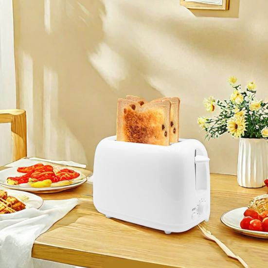 Toaster 2-Slice Bread Maker with Wide Slots Anti-Clogging Automatic Shutdown Adjustable Easy