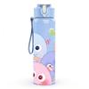 1PC Cute Round Monster Cartoon Print 750ml Color Plastic Sports Water Bottle Leakproof Flip Straw Lid Suitable for Sports Office Home Use