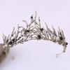 H1086 diamond bridal tiara, hand-strung pearl European style bridal crown, wedding headband accessories