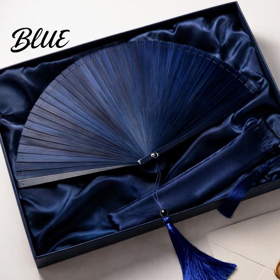 Portable Pocket Fan Vintage Japanese Bamboo Folding Fan Elegant Handheld with Tassels Decorative Cooling Oriental Style Accessory for Dancing