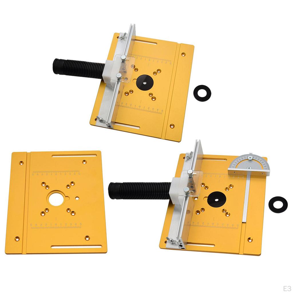 Aluminum Router Table Insert Plate Guide Sliding Brackets 20cm X 24cm/7.87" 9.45" Trimmer Tool for