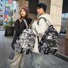 Schoolbag Street Trend Backpack Graffiti Printing Student School Bag Large Capacity Bag Travel Leisure Burden Reduction Ridge Protection