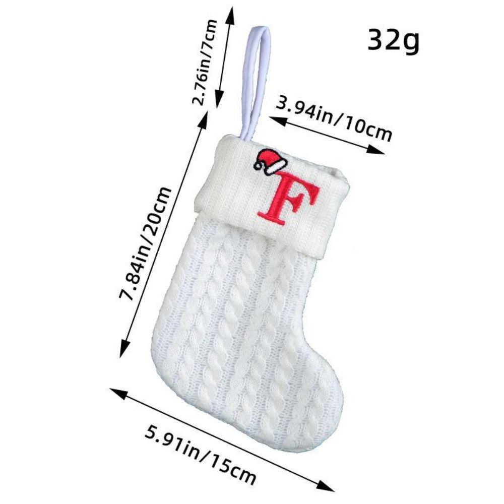 Embroidered Christmas Socks Alphabet Christmas Tree Pendant  Christmas Tree