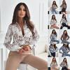 GMXIA Women's Fashion POLO Neck Long Sleeve Casual Blouses & Shirts