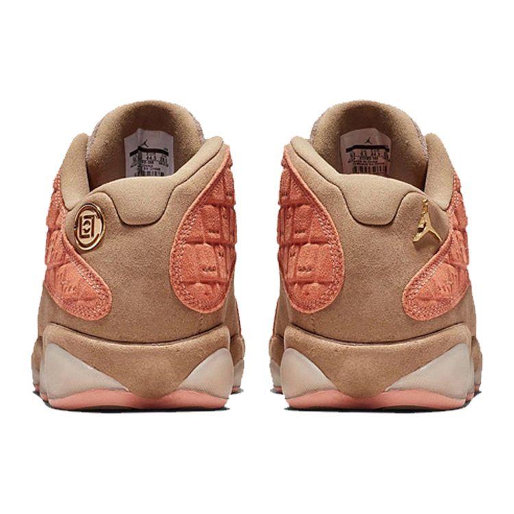 CLOT x Air Jordan 13 Retro Low NRG Terracotta Unisex Sneakers Orange Sepia-Stone Canteen AT3102-200