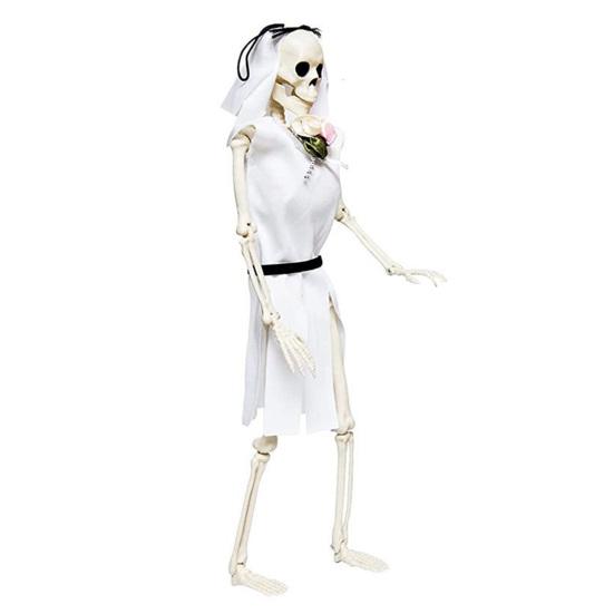 Halloween Skeleton Full Body Posable Joints Ornament Realistic Horrible Skeleton Figure Statue Party Haunted House Supplies