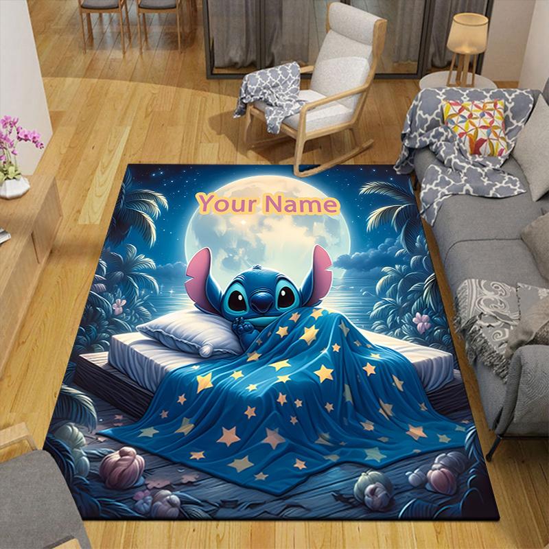 Custom 1Pc Mermaid Stitch Moonlight Adventure Rug Office Carpet Indoor Outdoor Entrance Doormat Nonslip Soft And Comfortable Living Room D916313