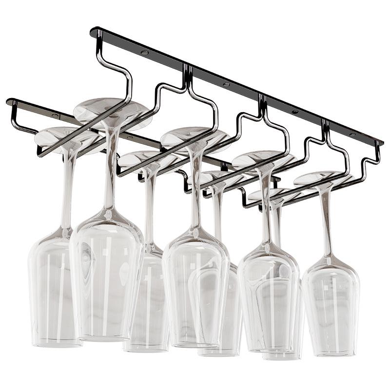 Stainless Steel Hanging Wine Glass Rack for Upside-Down Storage
