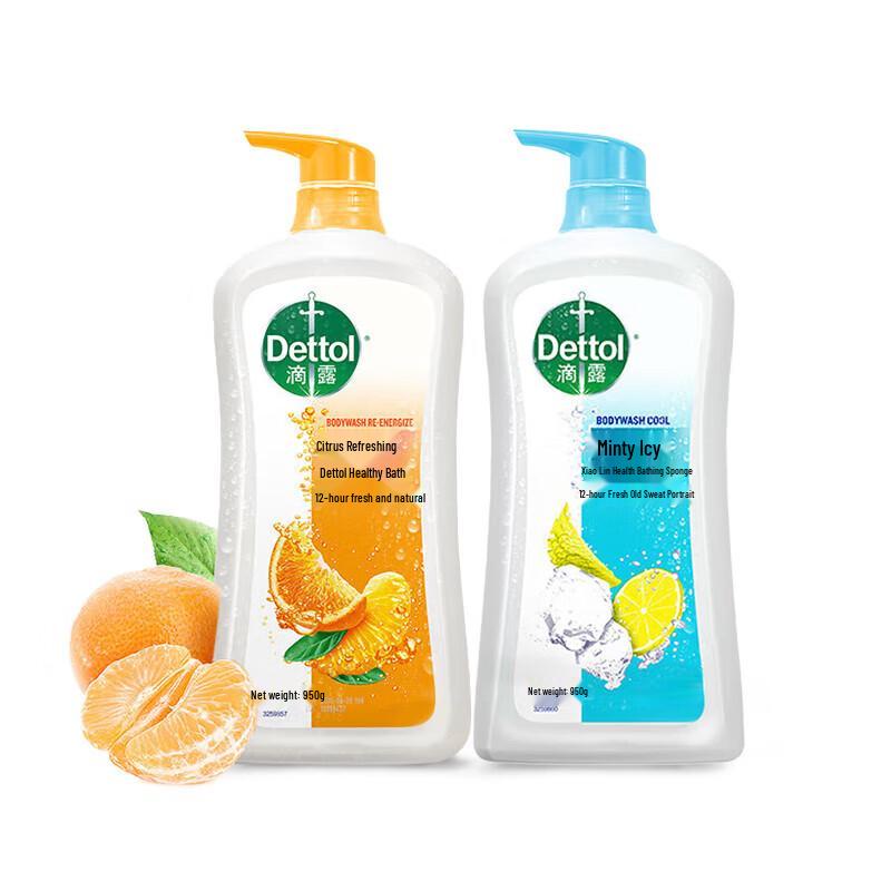 Dettol Гель для душа Здоровье Цитрус и Мята Дуэт 2x950g
