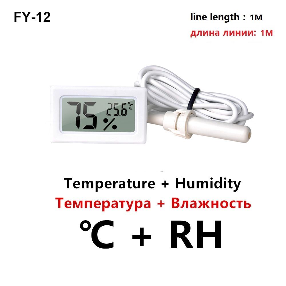 

FY-12 Мини ЖК-цифровой термометр гигрометр тестер зонд инкубатор аквариум измеритель температуры и влажности датчик детектор белый