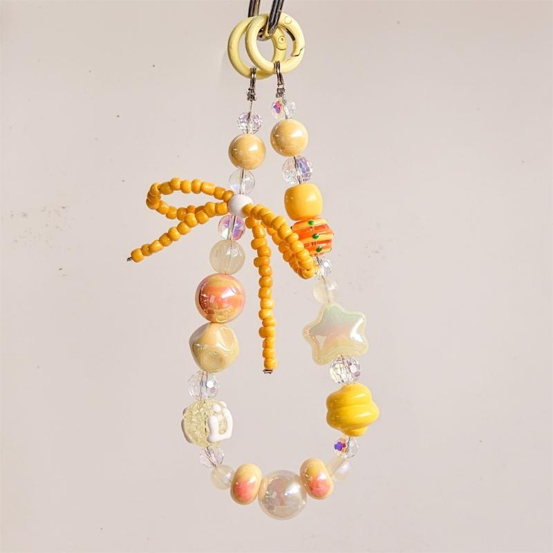 Eye Catching Mobile Phone Chain Handmade Beaded Cellphone Lanyard For Women Girls Telephone Strap Jewelry Drop-resistant