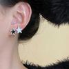 Black Pentagram Star Stud Earrings Light Luxury High-end Temperament Earrings Earrings Ear Jewelry Women