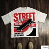 Skate Retro Street Style Unisex Baumwoll-T-Shirt mit Street 2024 Aufdruck Atmungsaktives Schweres Gewebe Normale Passform für Skate
