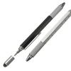 6-in-1-Multifunktions-Kugelschreiber, Stylus, Wasserwaage, Lineal, Schraubendreher