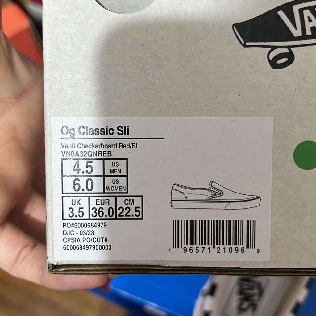 Vans OG Classic Slip-On LX Cuadros - Rojo Negro Zapatillas Unisex VN0A32QNREB