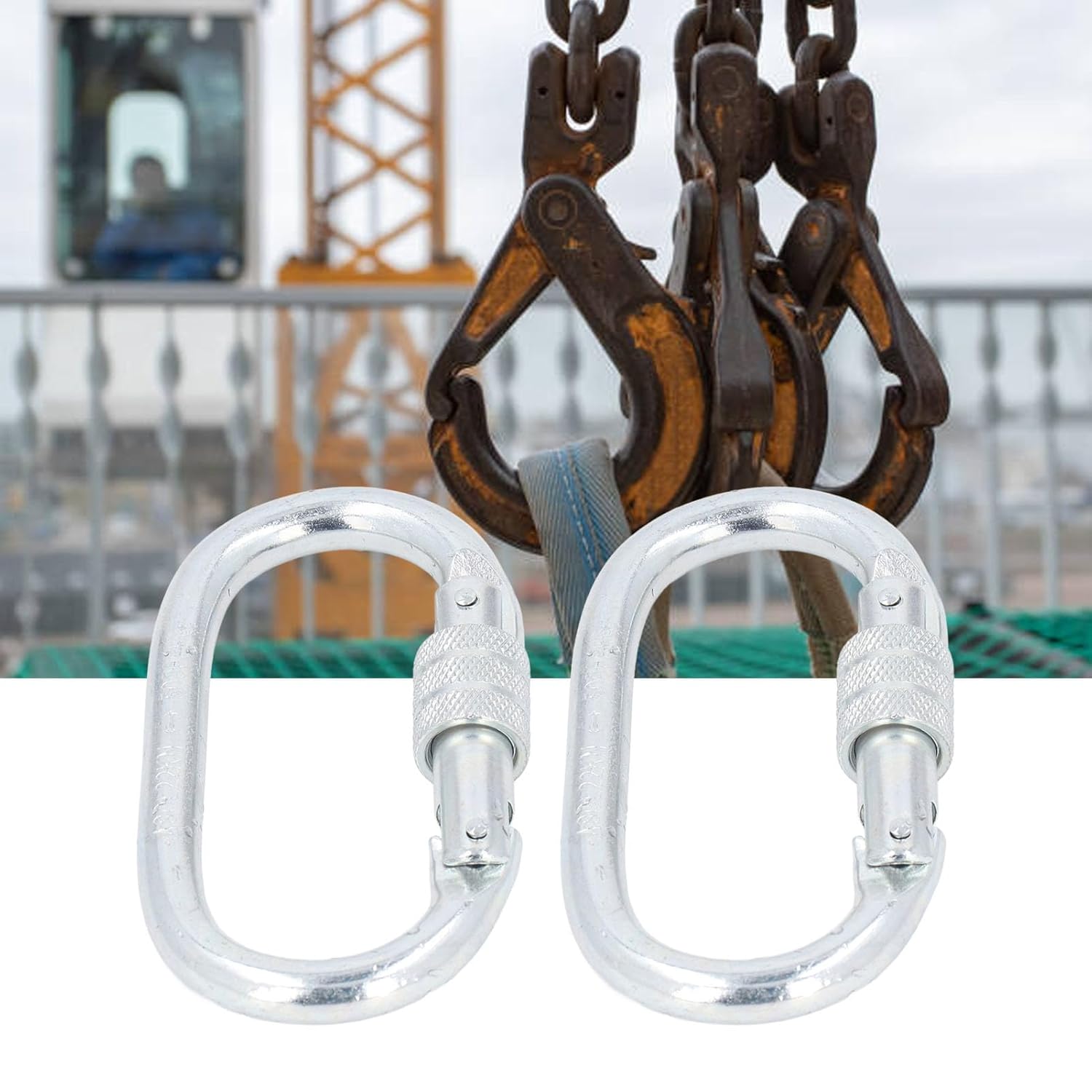 2Pcs Chain Connector, Quick Link Chain 22KN (5000lbs) Load Capacity Alloy Steel Quick Links Quick Chain Repair Link for Big Chain Connecting, Hammock