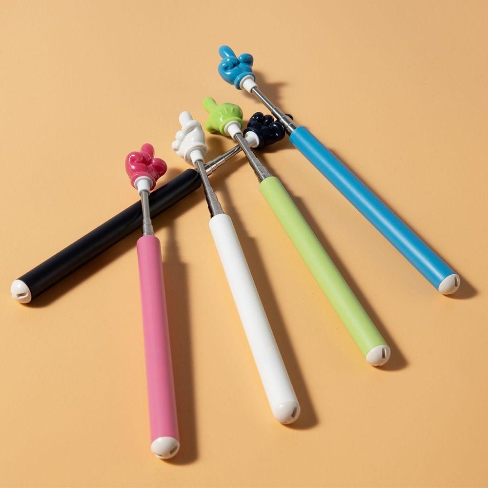 Telescopic Rod Teaching Pointer Finger Design Teaching Stick Classroom Finger Pointer  Students