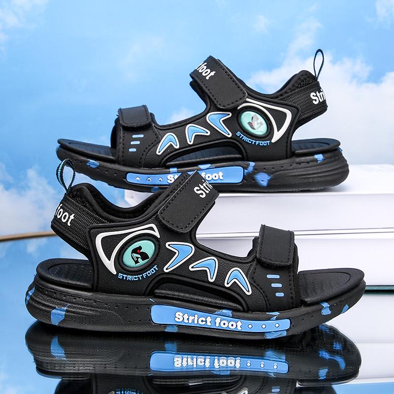 

Лето 2025 Японские и корейские нескользящие сандалии для мальчиков - Стильная пляжная обувь для детей Size 31 - 20 cm