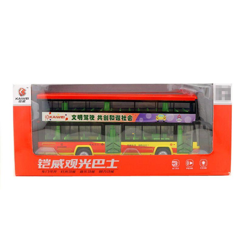 Lloy Tourist Bus Toy Model With Sound Light And Inertia Design Operation