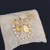 Runder Anhänger Guadalupe Kreuz Brosche Anstecknadel Mit Kette für Damen Herren Mode Glücksbringer Schmuck Dropshipping