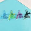 Sweet Acrylic Heart Pendant Keychain Link Chain Keyring for Purse,Handbag, Bag