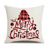Christmas Pillow Cover Letter Christmas Tree Sofa Pillow Cover Peach Skin Cushion Home Supplies