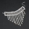 Exaggerated Rhinestone Tassel Bracelet: Shiny Wide-Edge Bangle for Women