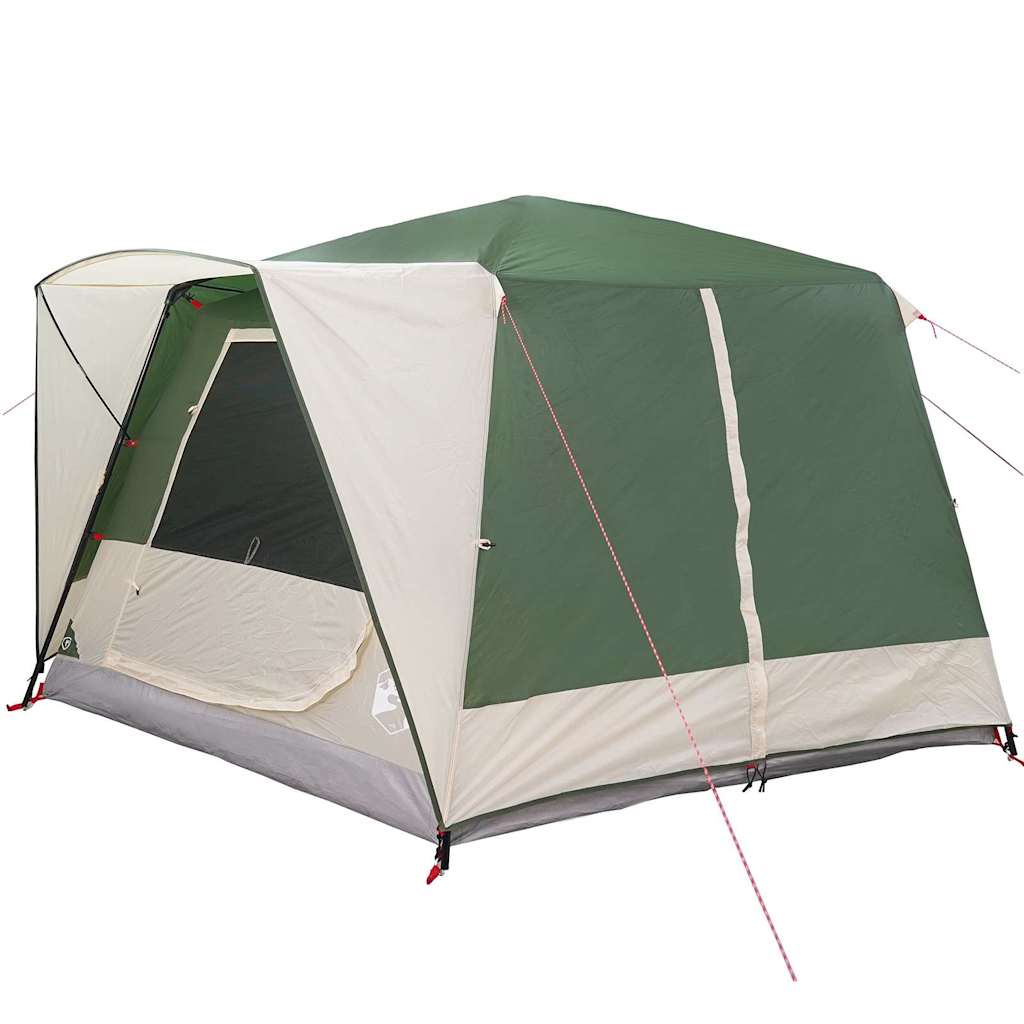 7 Person Family Tent with Roof Green 400 x 350 x 212 cm