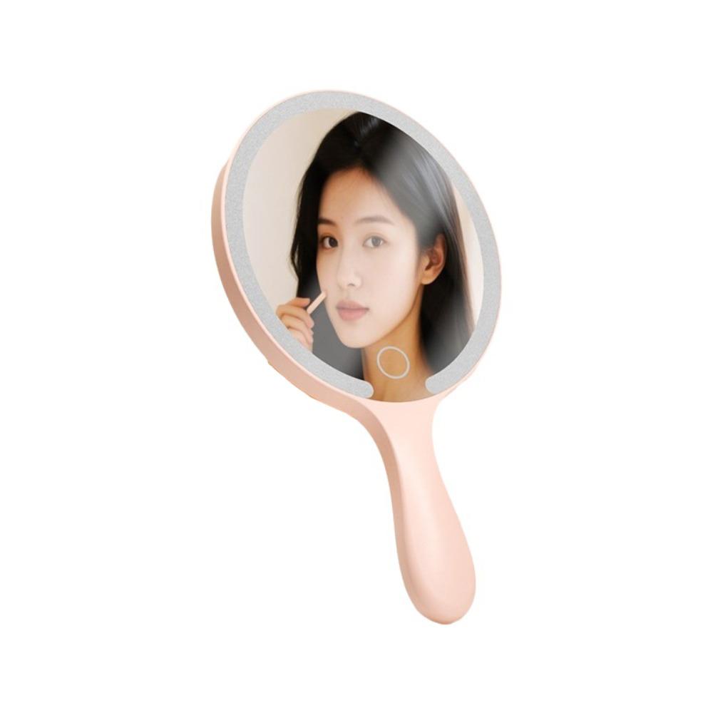 LED Makeup Mirror Adjustable Cosmetic Mirror with Fill Light  Pocket Carry Pink