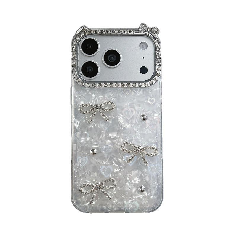Rhinestone Butterfly Phone Case for iPhone 17 Pro Max - Compatible with iPhones 16/15/14/13, Light Luxury Design