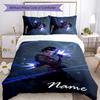 3pcs KPop Demon Hunters46 Cover Set - Personalized Name, HD Printed Bedding with 1 Cover and 2 Pillowcases - Perfect for Home Decor, Easy Care
