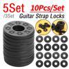 3/5Set 10Stk/Set Gummi Gitarrengurt-Schlösser Blöcke für Akustik-E-Gitarre Bass Leichtgewicht Musik-Elemente Gitarrenzubehör