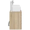 Bathroom Cabinet Set 3 pcs Sonoma Oak 136 x 35 x 80 cm