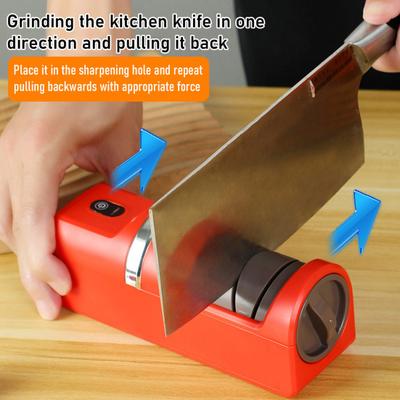 Electric Knife Sharpener Automatic Double Sided Knife Sharpener with Diamond Abrasives for Quick Sharpening Polishing Professional Kitchen Tool