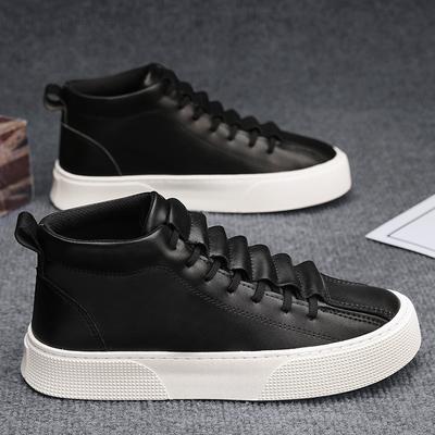 Men's Shoes Spring New High-top Casual Little White Shoes Trendy Versatile Wear-resistant One-pedal Sports Board Shoes High-end Trendy Shoes