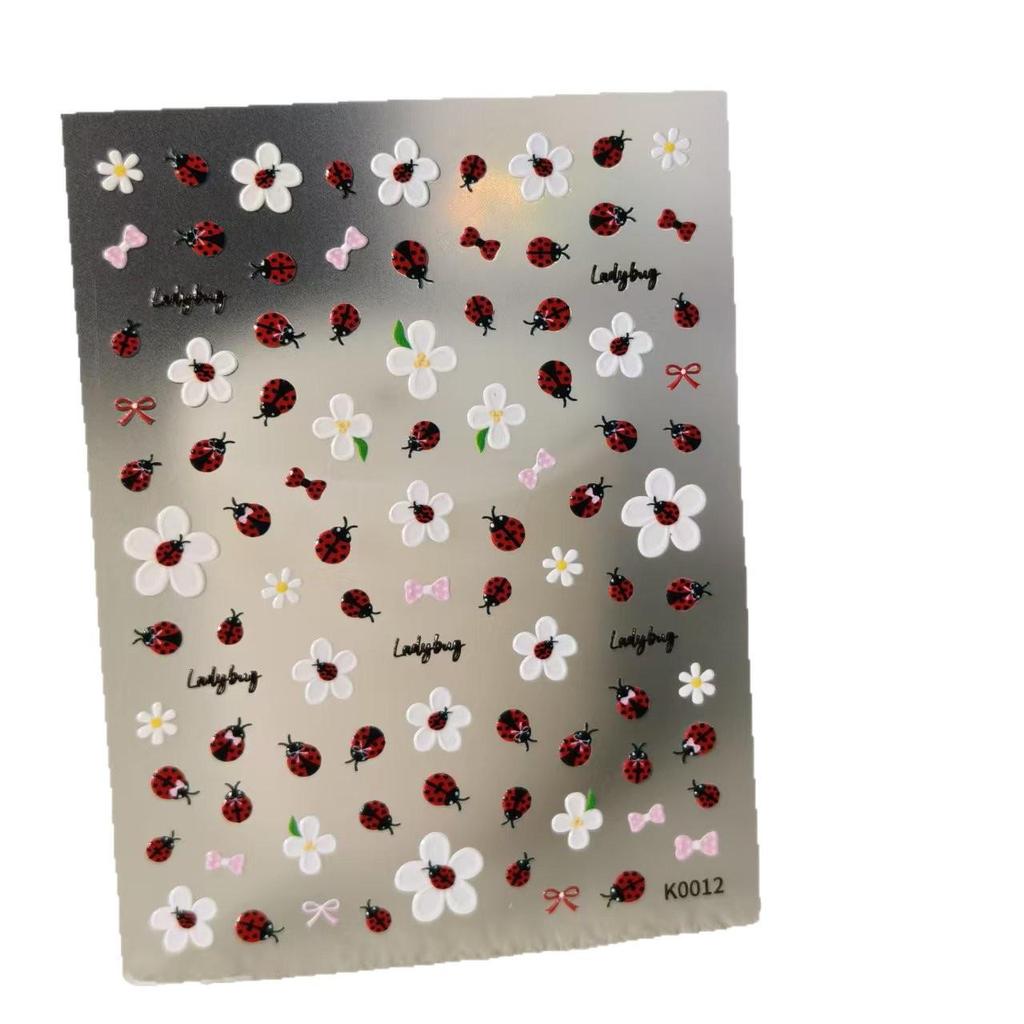 3D Embossed Ladybug Nail Art & DIY Stickers for Phone Cases and Pen Holders