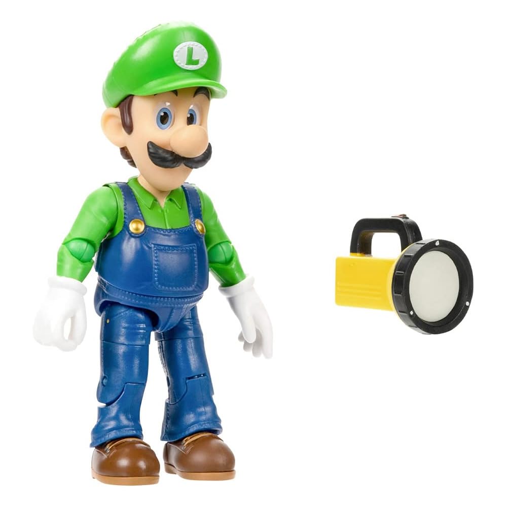 San-ei Trading Super Mario Brothers Movie Action Figure Luigi 6.5x5x13.5cm Collectible Toy TSM-02