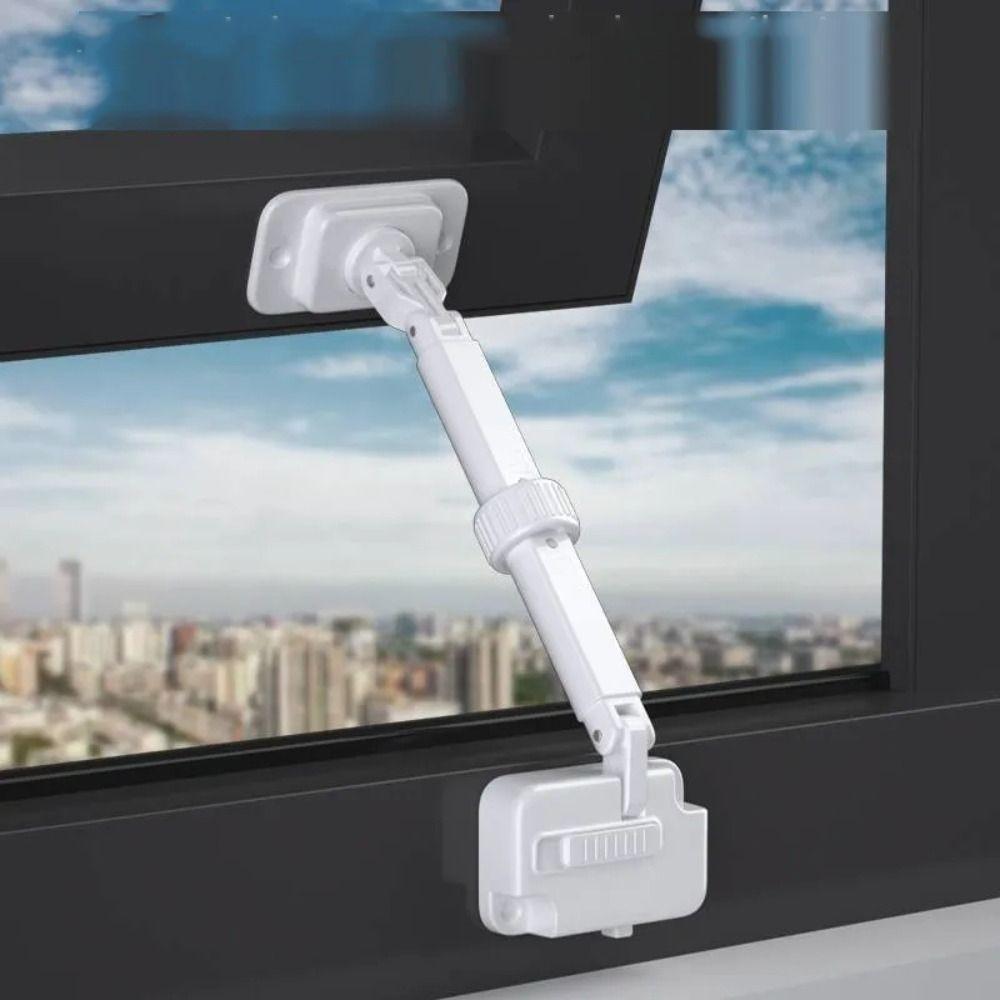 Perforation-free Window Limiter ABS Adjustable Self Adhesive Falling Prevention Anti-theft Window Locks Child Safety Buckle