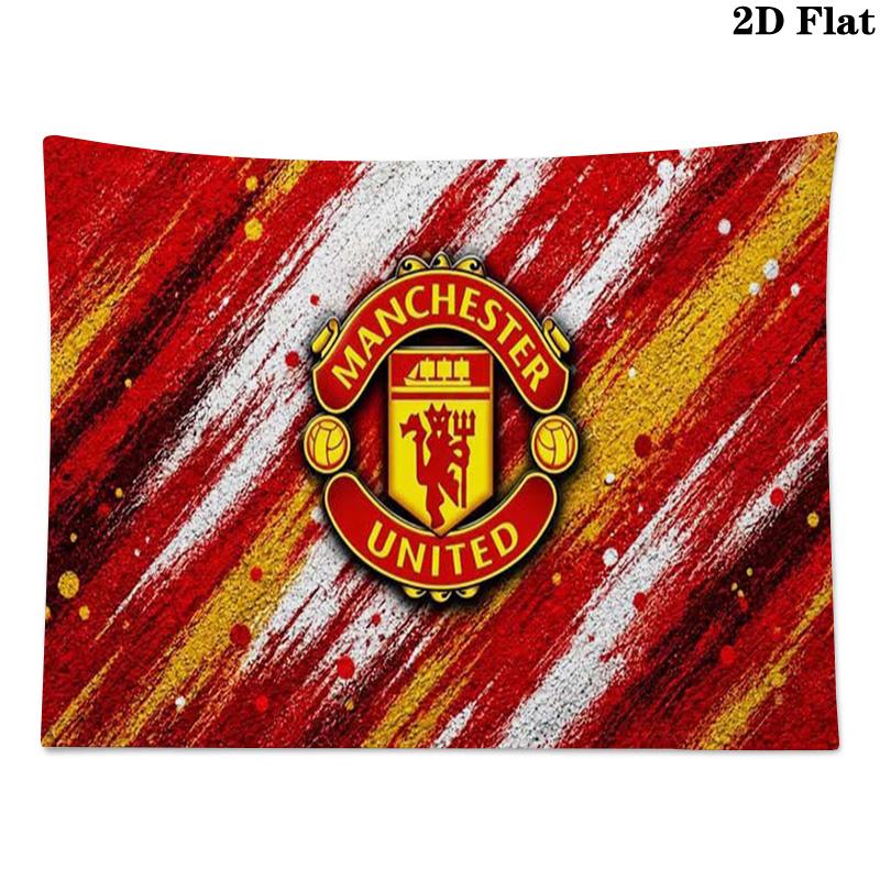 Manchester United Wall Tapestry Aesthetic Wall Hanging Printed Fabric Blanket Decorative Tapestries for Bedroom Living Room Home Decor