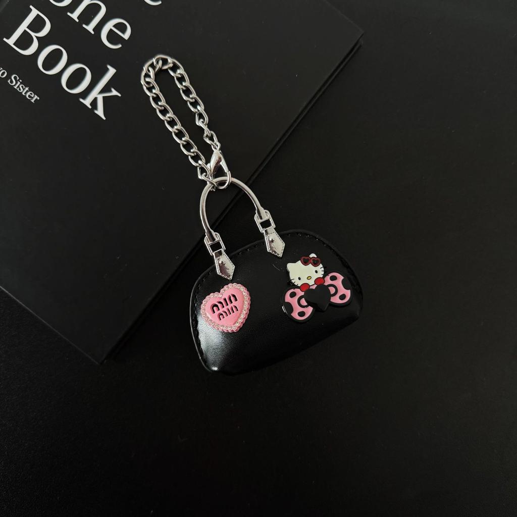 Handmade Leather Small Bag Pendant, High-End Women'S Bag Boutique Pu Pendant, Keychain, Bag Decorative Pendant.