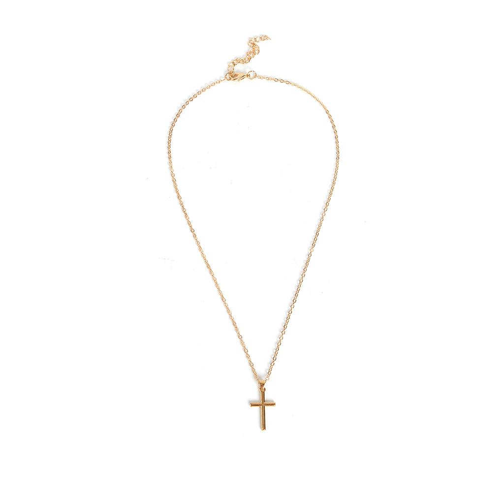 Jednoduchý temperamentní křížový náhrdelník s přívěskem pro muže ženy všestranné minimalistické vintage náhrdelníky šperky doplňky dárky