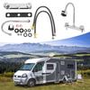 Stainless Steel Motorhomes Kitchen Faucet with 360 Degree Rotatable Sprayer Perfect for Camping Cars and Travel Trailers