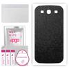apgo Ochranná samolepka na zadní stranu kompatibilní s Samsung Galaxy S3 i9300, fólie, vinyl - vzor černá voština