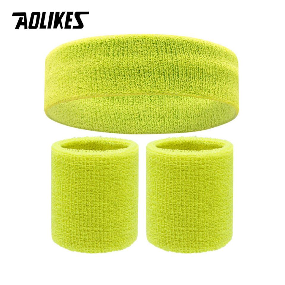 Aolikes Sports Headband Sweatband Stretch Elastic Outdoor Sport Sweat Headband Wristband Women Gym Running Tennis Headwrap