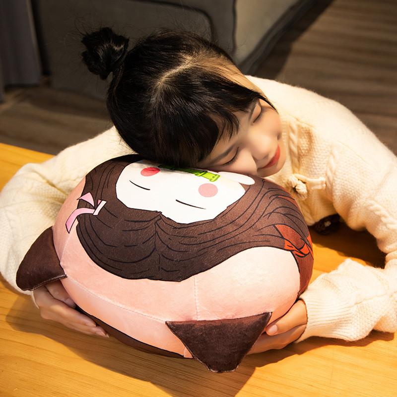 Devil's Blade Anime Plyšová hračka Roztomilá Dolsl Demon Slayer Manga panenka Kimetsu No Yaiba Tanjirou Nezuko Dětská dárková dekorace