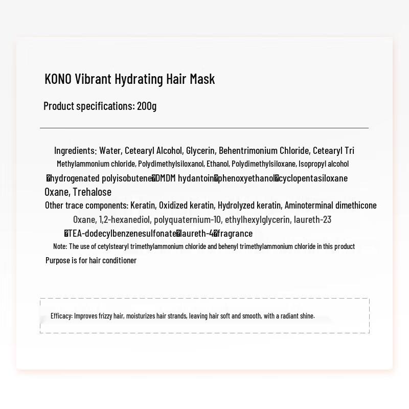 KONO KALI Revitalizing Moisturizing Hair Mask 200g