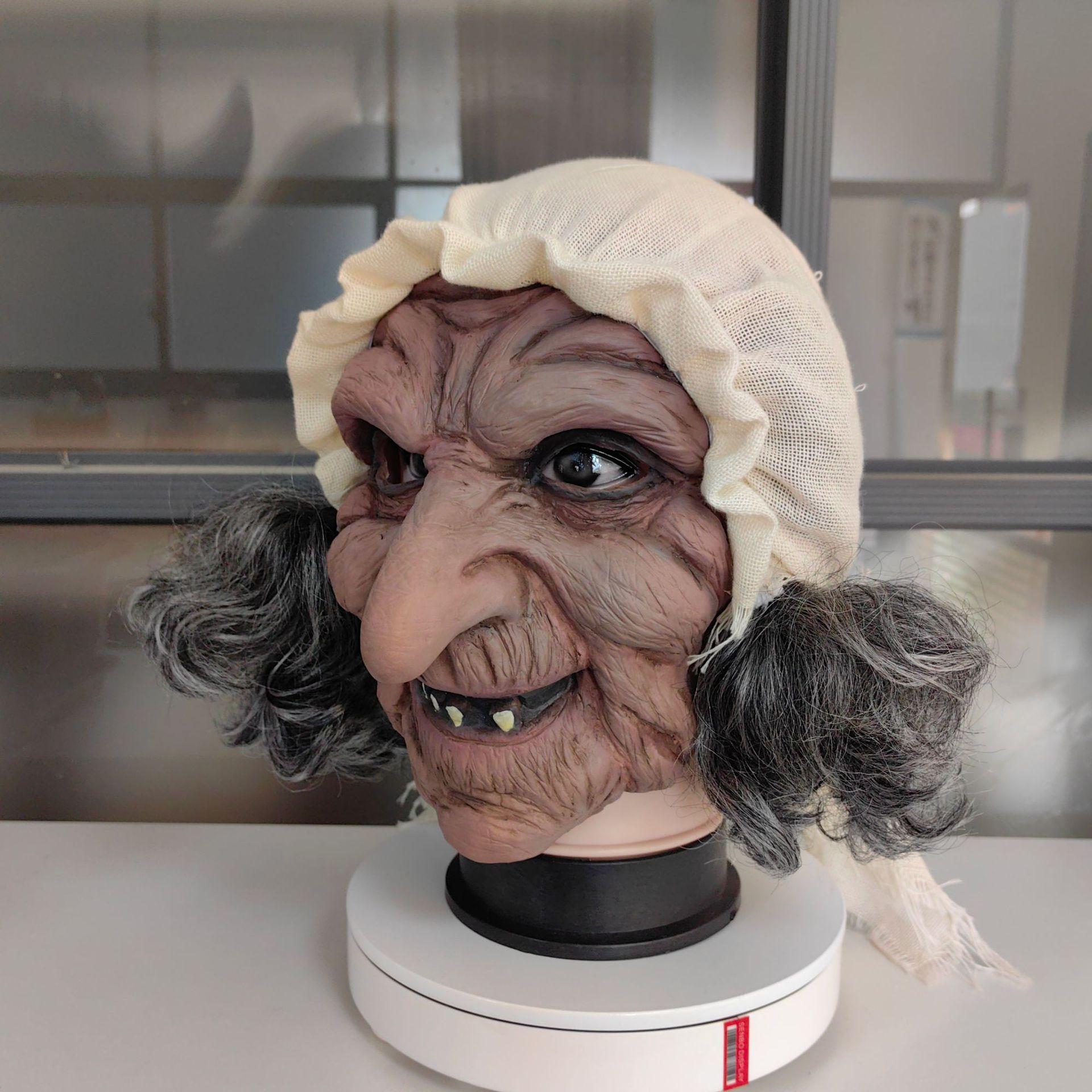 2026New Halloween Witch Mask for Easter cos Horror Witch Costume Headgear with Scary Ghost Face Props Average Size