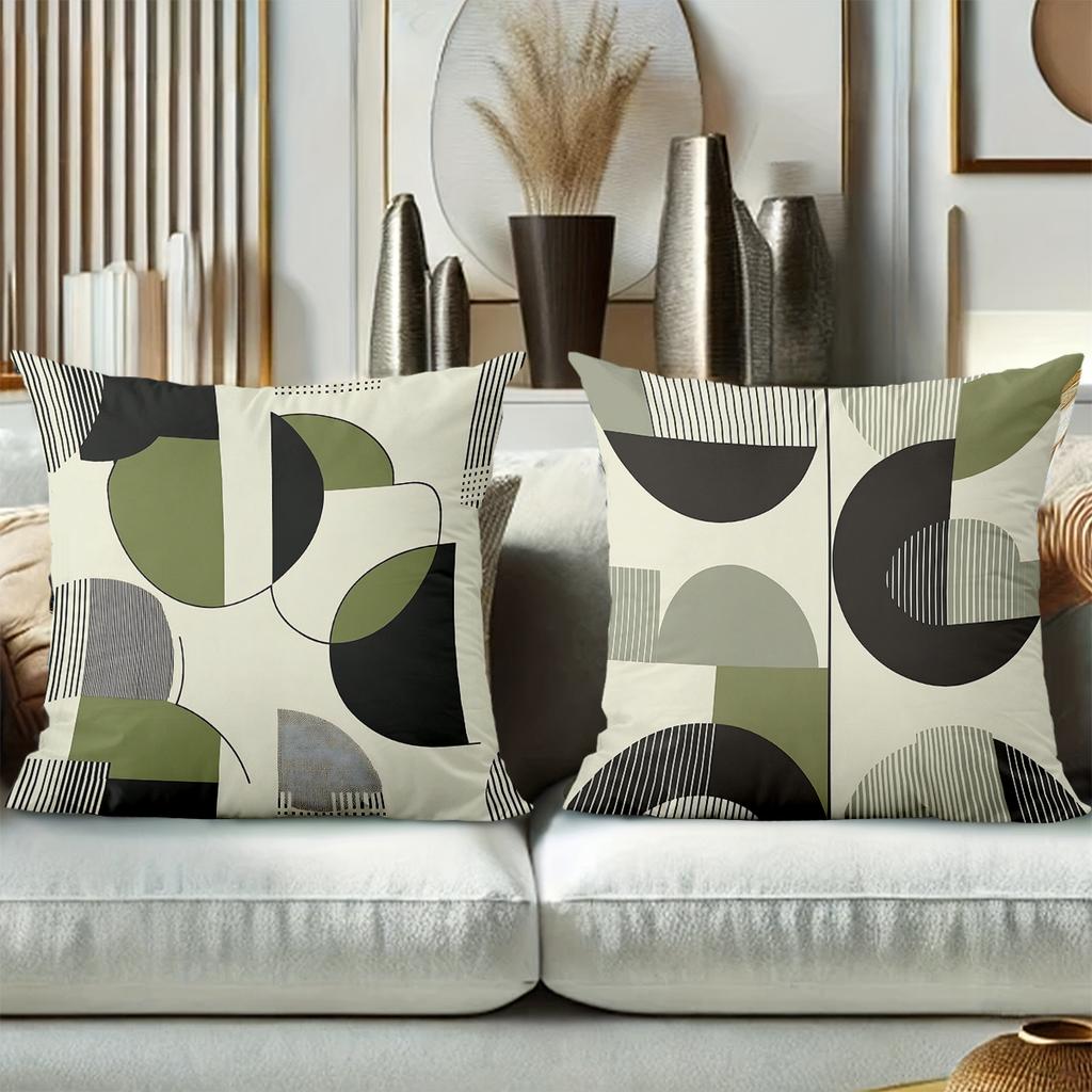 Modern Geometric Patterned Throw Pillow Cushions Polyester Pillowcase, Sofa Decorative Cushion Cov Headboard Pillow